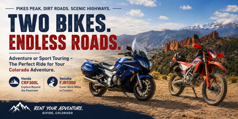 Renting a Motorcycle is the Best Way to See Colorado- Explore Pikes Peak on a Dual Sport or Street Touring Bike